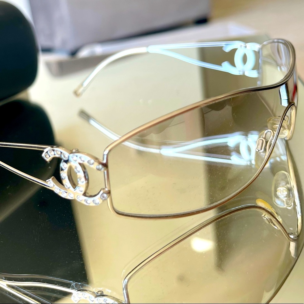Chanel Sunglasses Vintage CC Logo Swarovski Crystals CLASSICS to die for